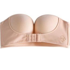 Left Wind Women Padded Gather Strapless Bra Front